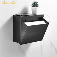 bathroom black wall mounted paper holder with phone shelf back paper tissue box wall holder paper holder