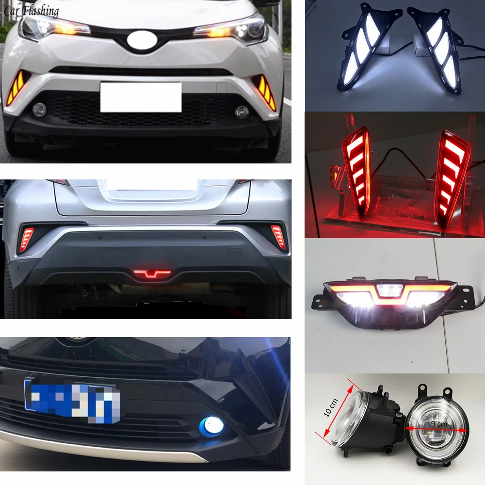 Автомобильная проблесковая 1 комплект для Toyota CHR C HR 2016 2017 2018 2019 светодиодный