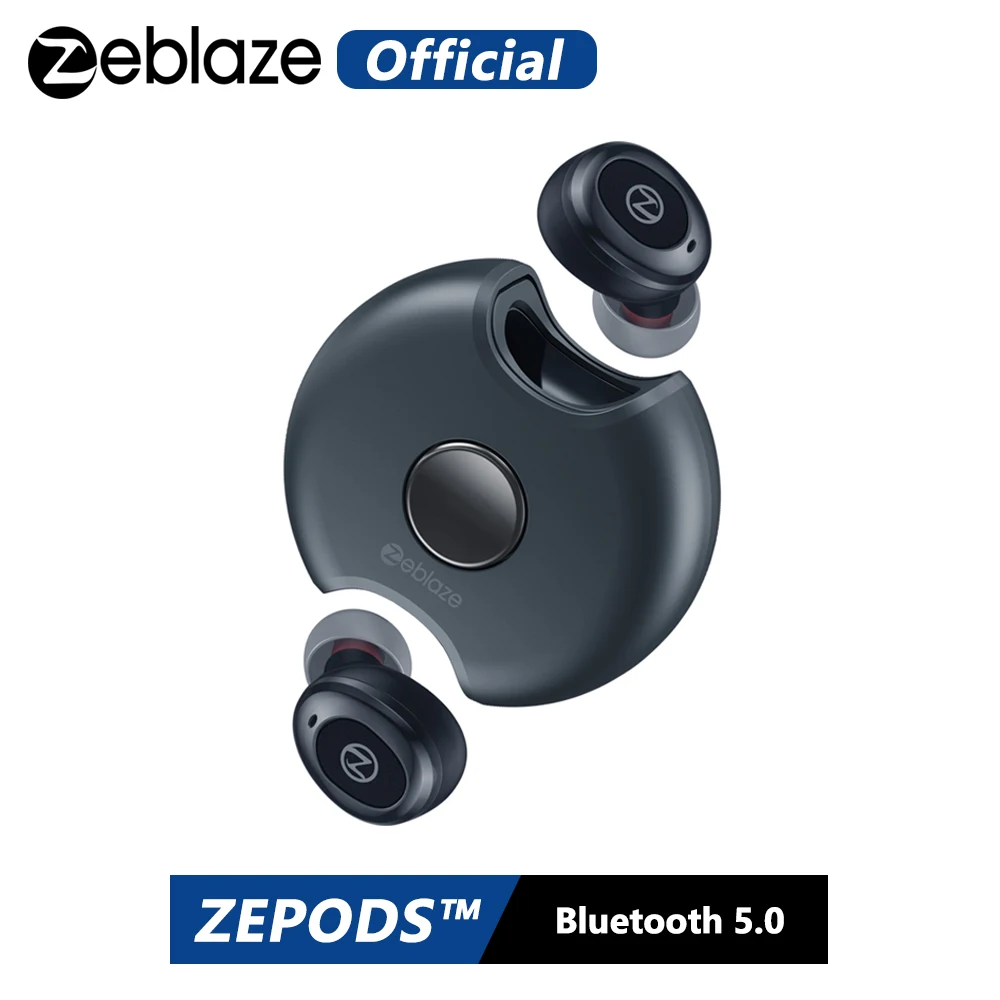 Zeblaze Zepods™Полностью беспроводные наушники Bluetooth 5,0 вращение на 360 ° дизайн IPX5 Водонепроницаемый 18 часов Срок службы батареи Быстрая зарядка