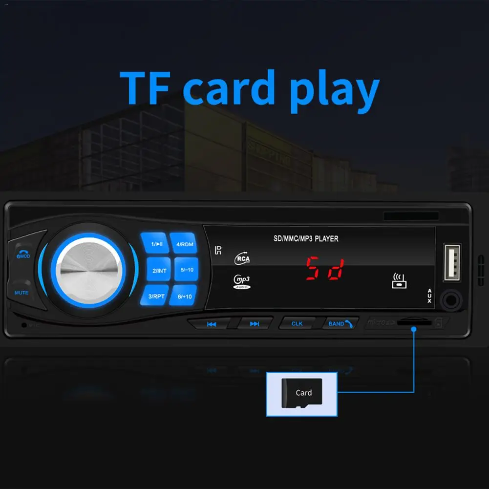 Радио автомобиль 12 в автомобильное радио FM радио Bluetooth стерео плеер Hands-free Звонки дистанционное управление SD USB AUX MP3 плеер флэш-диск