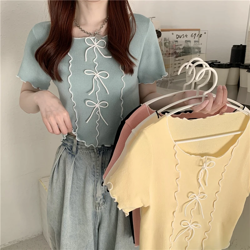 

Make firm offers summer new bow cultivate one's morality show thin black fungus and short sleeve short jacket