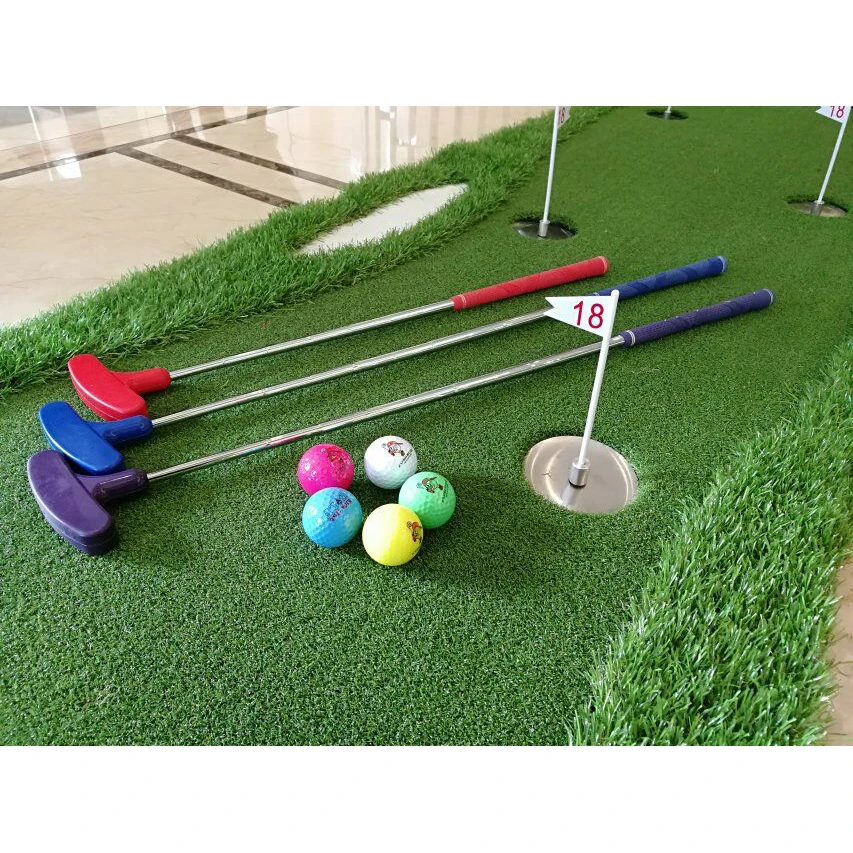 Satin Al FUNGREEN 5 Delik Kapalı Golf Vuruş Yeşil 75x300 Cm Kapalı Açık Eğitim Atıcı Mat Uygulama Koyarak Yeşil Ev Kullanımı