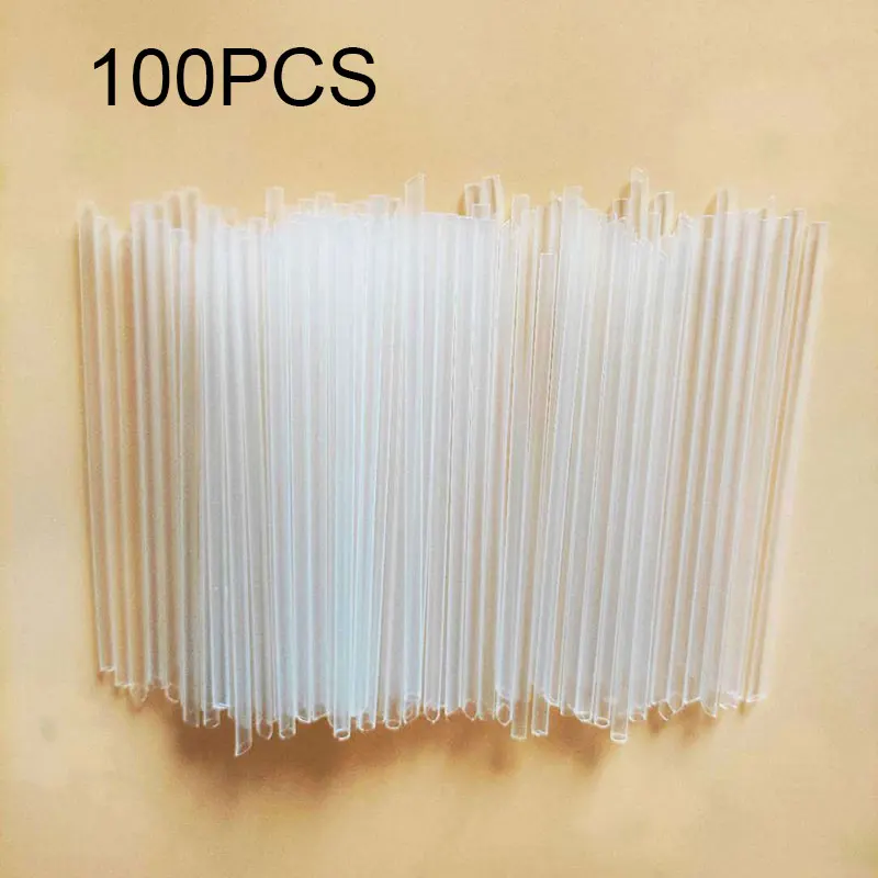 

100pcs Clear/Mix Disposable Straight Tip lengthened Thin Straw Juice Coffee Drinking Straws Wedding Birthday Party Supplies