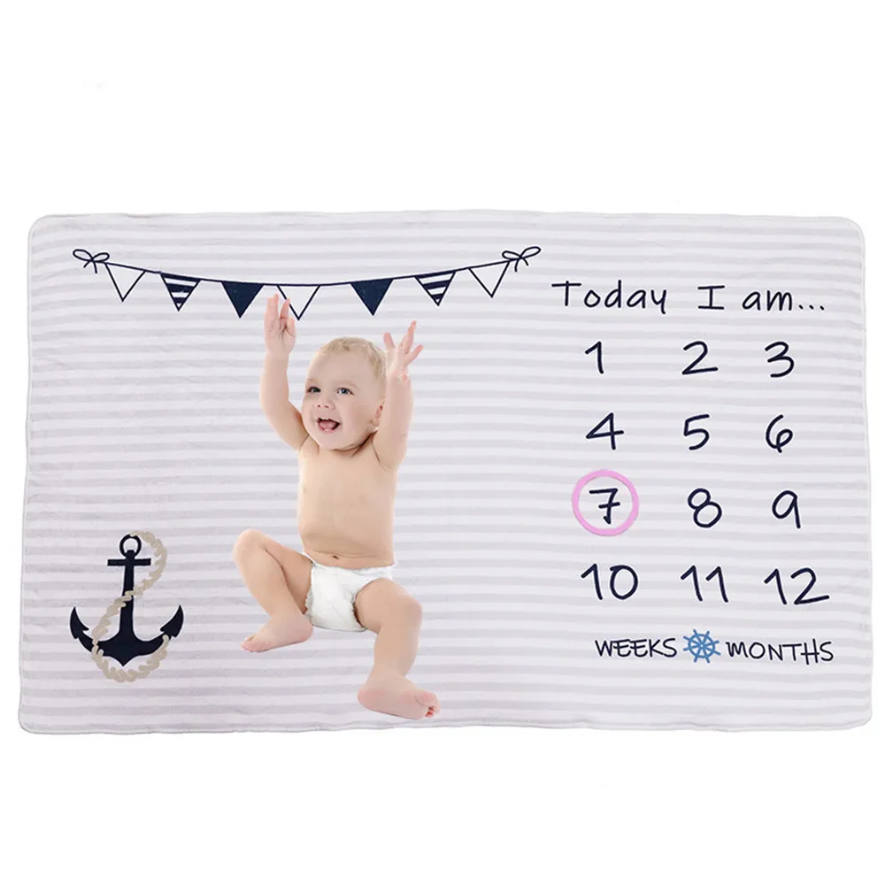 75*100 см детский ежемесячный рекорд веха роста одеяло новорожденный реквизит для