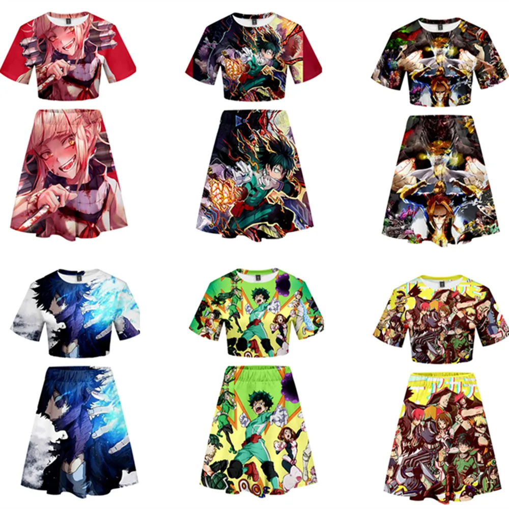 2019 Наруто Узумаки маскарадные костюмы комплект с юбкой для косплея 3D