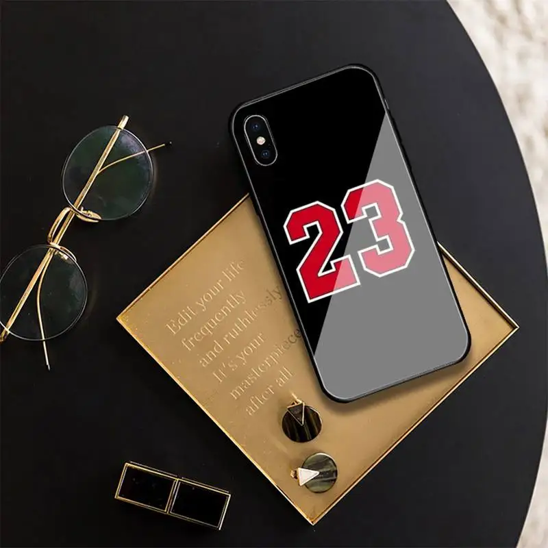 

Jersey Number Phone Case For Iphone 11 Pro XR XS MAX 8 X 7 6S 6 Plus Tempered Glass Cove Fundas