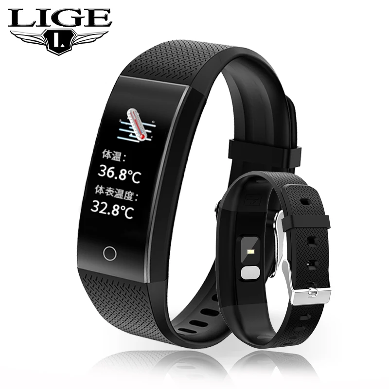 LIGE смарт браслет часы фитнес трекер пульсометр кровяное давление здоровье