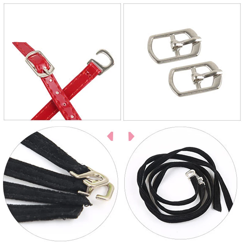 

Women PU High Heel Shoelaces Ankle Strap String Detachable Shoe Straps with Buckle Casual Bundle Shoelace Shoes Rope Accessory