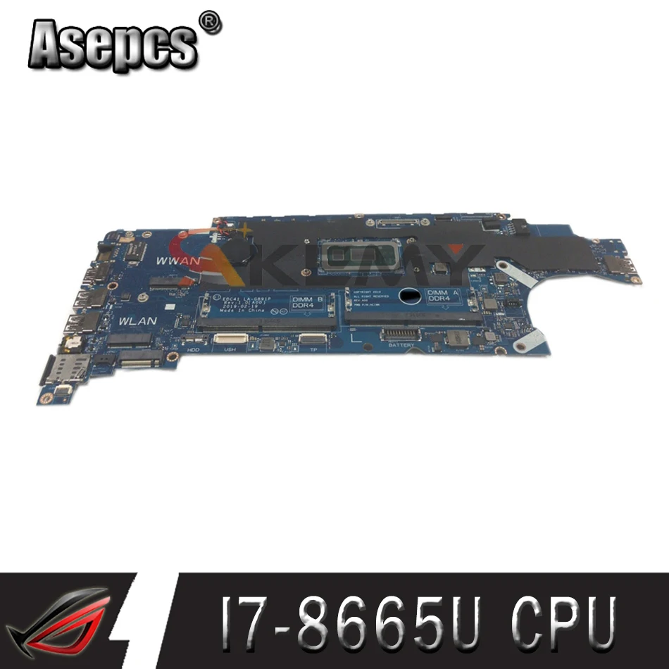 

100% рабочая для dell Latitude 5400 материнская плата I7-8665U 052T0R CN-052T0R 52T0R EDC41 LA-G891P Проверка прошла успешно