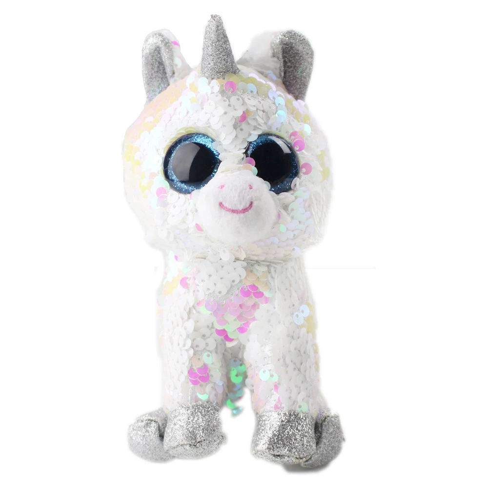 

Ty Beanie Boos Flippables 6" Unicorn Color Changing Sequins 15cm Plush Stuffed Animal Collectible Soft Doll Toy Christmas Gift