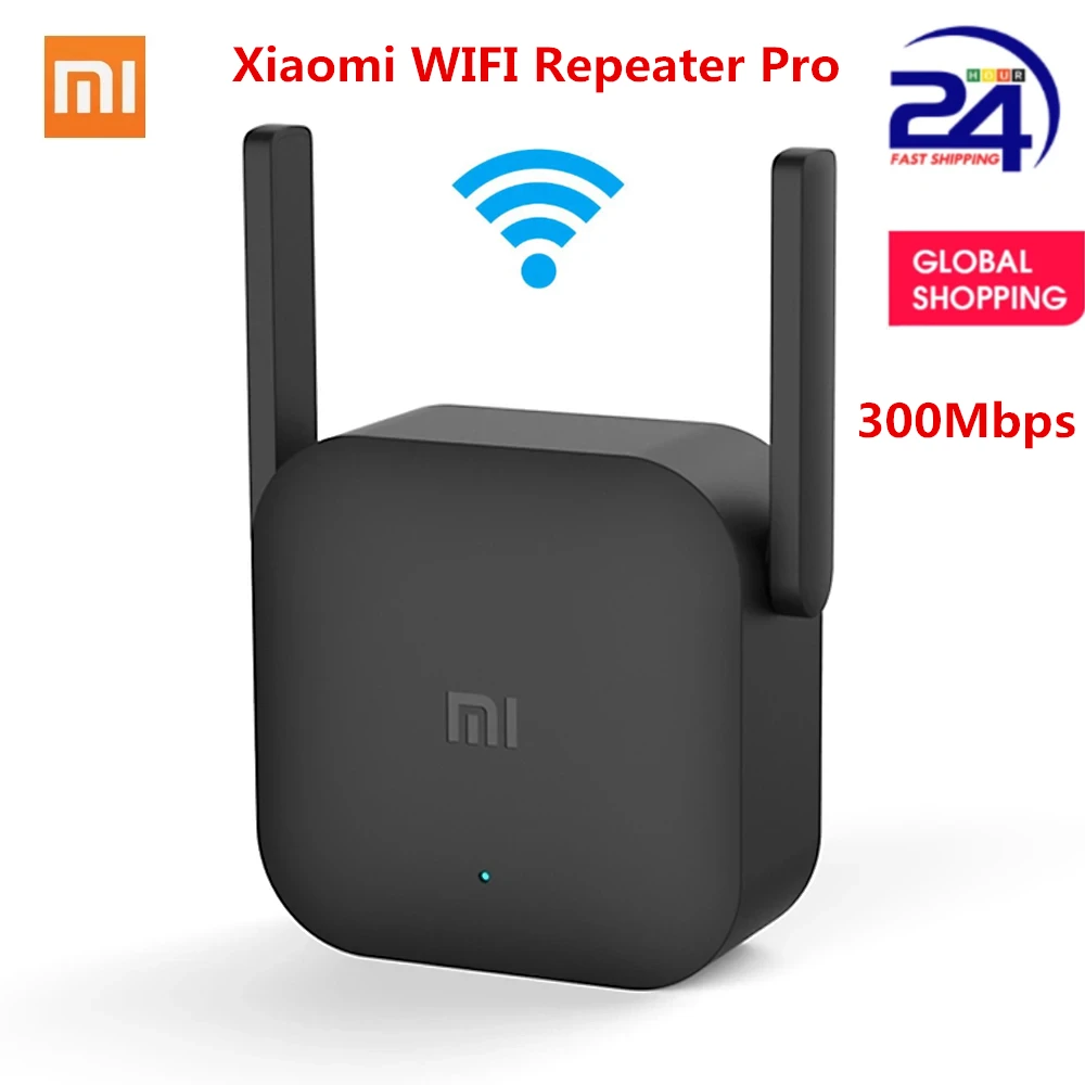 Wi-Fi-повторитель Xiaomi Pro Router 300Mbps Mi Amplifier 2,4G, усилитель сигнала, 2 антенны, для дома и офиса - изображение