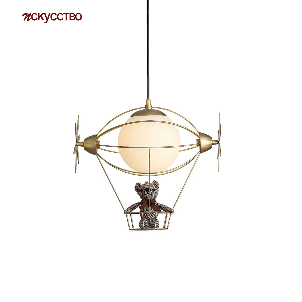 

Nordic Children Small Spaceship Glass Pendant Lights For Kids Bedroom Bedside Study Modern Design Kitchen Cafe Led Hanging Lamp