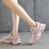vulcanize sneakers high platform sneaker pink off white shoes womens vulcanize shoes comfort casual tennischunky sneakers