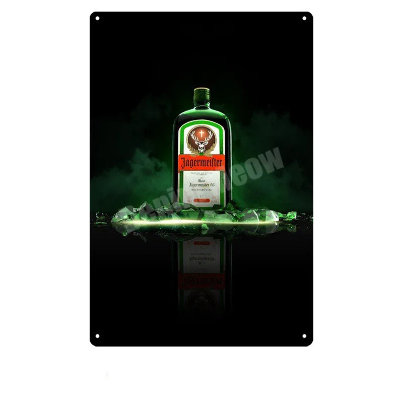 Jagermeister винтажная металлическая жестяная вывеска, украшение для паба, бара, олень, пивная рекламная тарелка, ликер, пивная настенная наклейка, домашний декор, N276 - Цвет: M