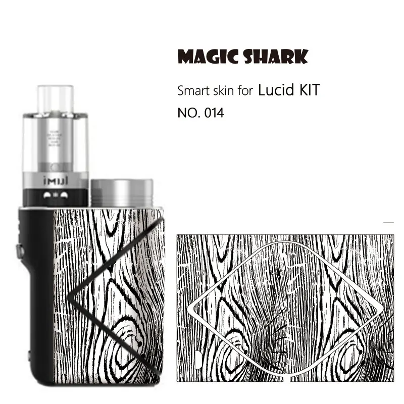 

Wood Print Skull Leaf Stereo PVC Cool Sticker Vape Case Cover Wrap Full Film Skin for Geekvape Lucid Kit