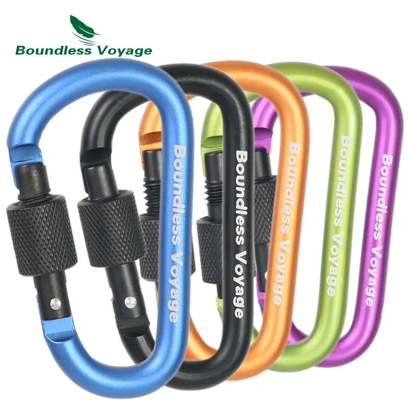 Алюминиевый карабин Boundless Voyage для кемпинга рюкзака пряжка зажим ключей типа D