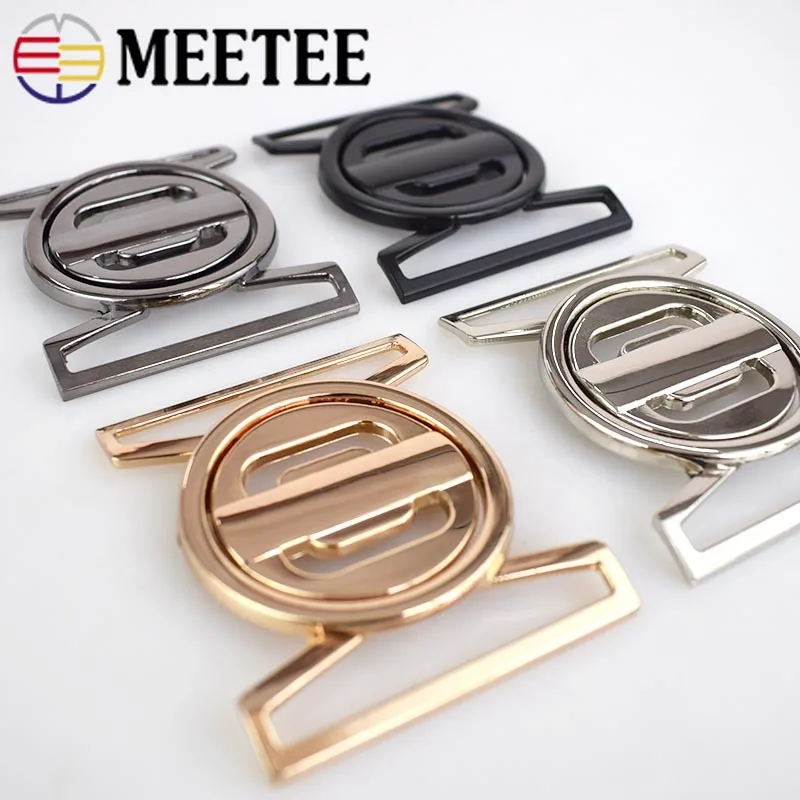 2/4 шт. Meetee 50 мм металлическое пальто с пряжками декоративные кнопки поясные