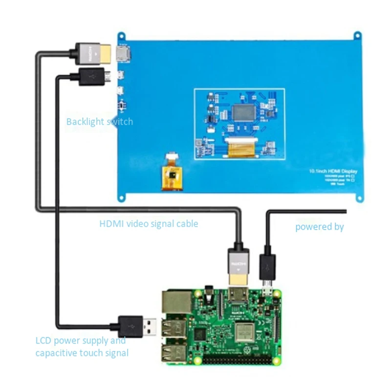 Preise Geeignet Für Raspberry Pi 10,1 Zoll HDMI Display IPS Kapazitiven Presse Bildschirm Display 1024X600 Auflösung Bildschirm
