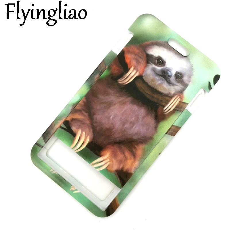 Реальное животное Ленивец ID карты студентов рабочее имя держатель для карт Пасс