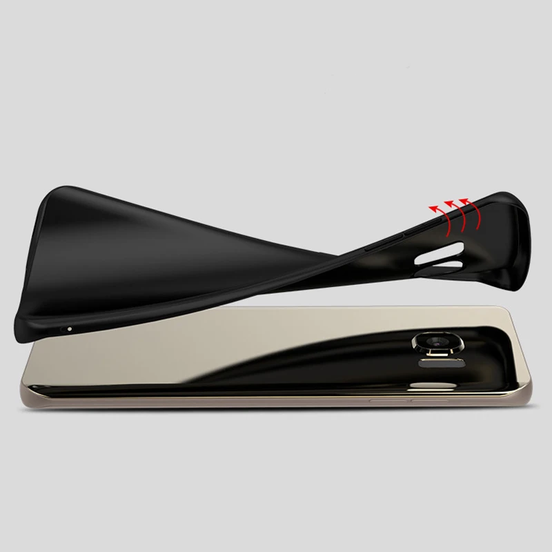 Ультратонкий черный матовый Мягкий силиконовый чехол из ТПУ для Samsung Galaxy J1 J3 J5 J7 A3