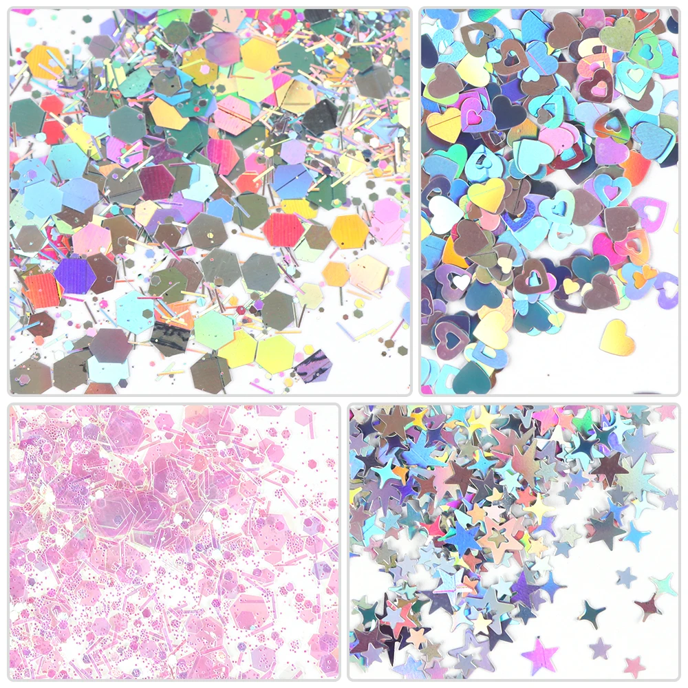 1 бутылка лазер микс хамелеон 3D украшение для ногтей блестки ромбовидная форма