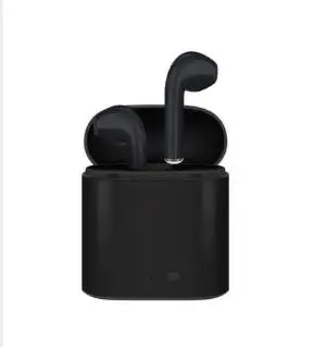 Черный I7 TWS беспроводные bluetooth-наушники с зарядной коробкой Висячие Наушники стерео музыка наушник Спортивная bluetooth-гарнитура для Iphone Xiaomi - Цвет: Черный