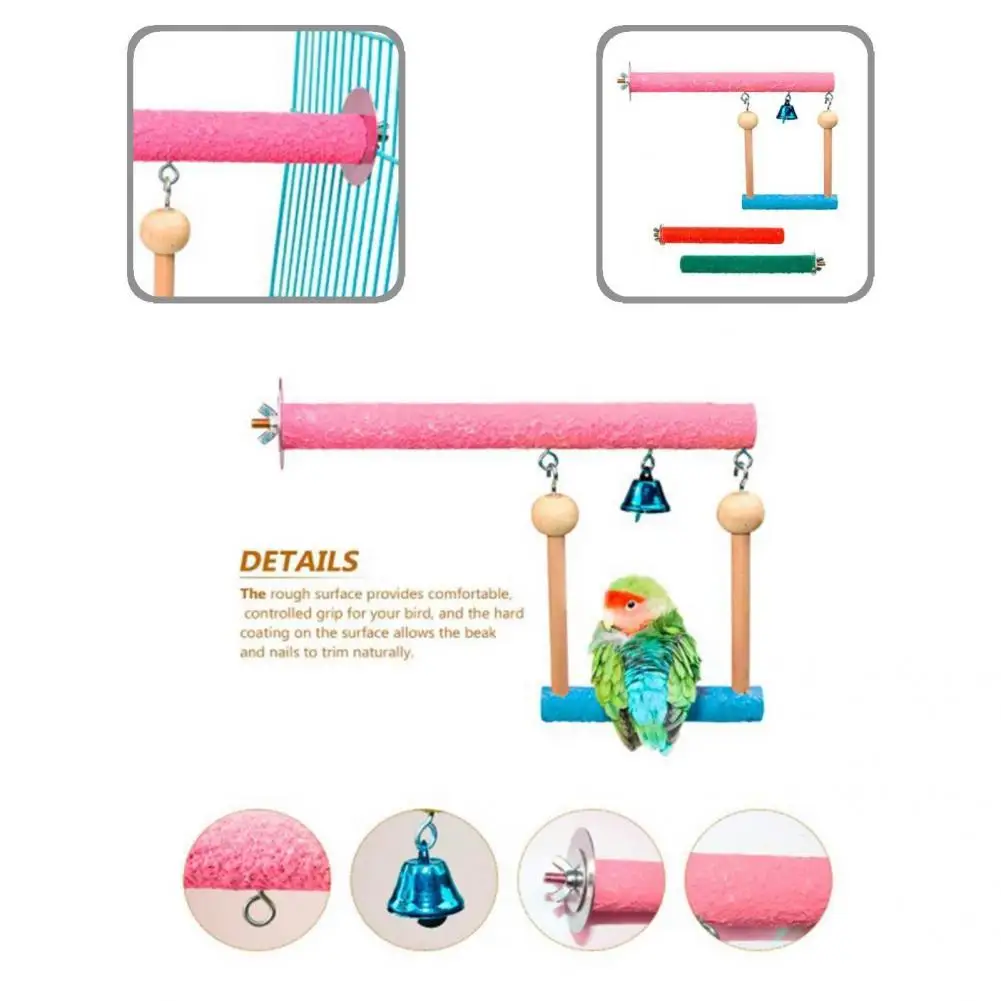 Жевательная игрушка для птиц практичный игрушечный попугай с колокольчиком | Дом