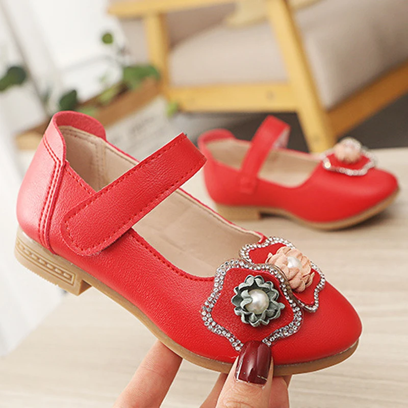 Loveewalk/красная обувь для девочек Детские Танцевальные Кроссовки Новинка Цветок