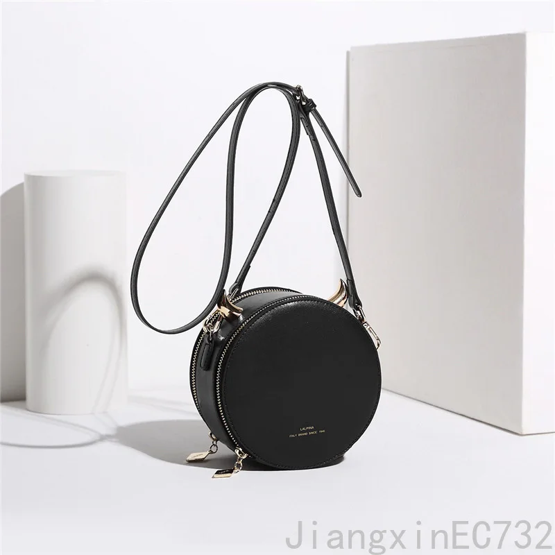 Модная женская сумка маленькая ароматная ветровая кожаная круглая Джокер дьявол