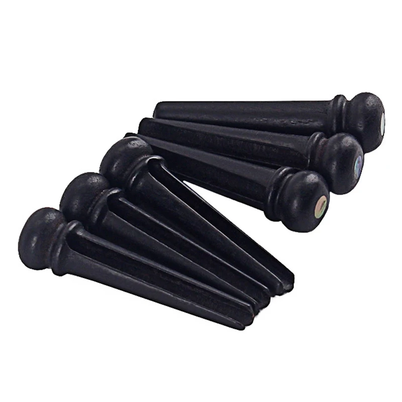 

Guitar Bridge Pins Ebony Acoustic Guitar String Pegs Slotted Wooden Endpin Replacement Parts Accessories