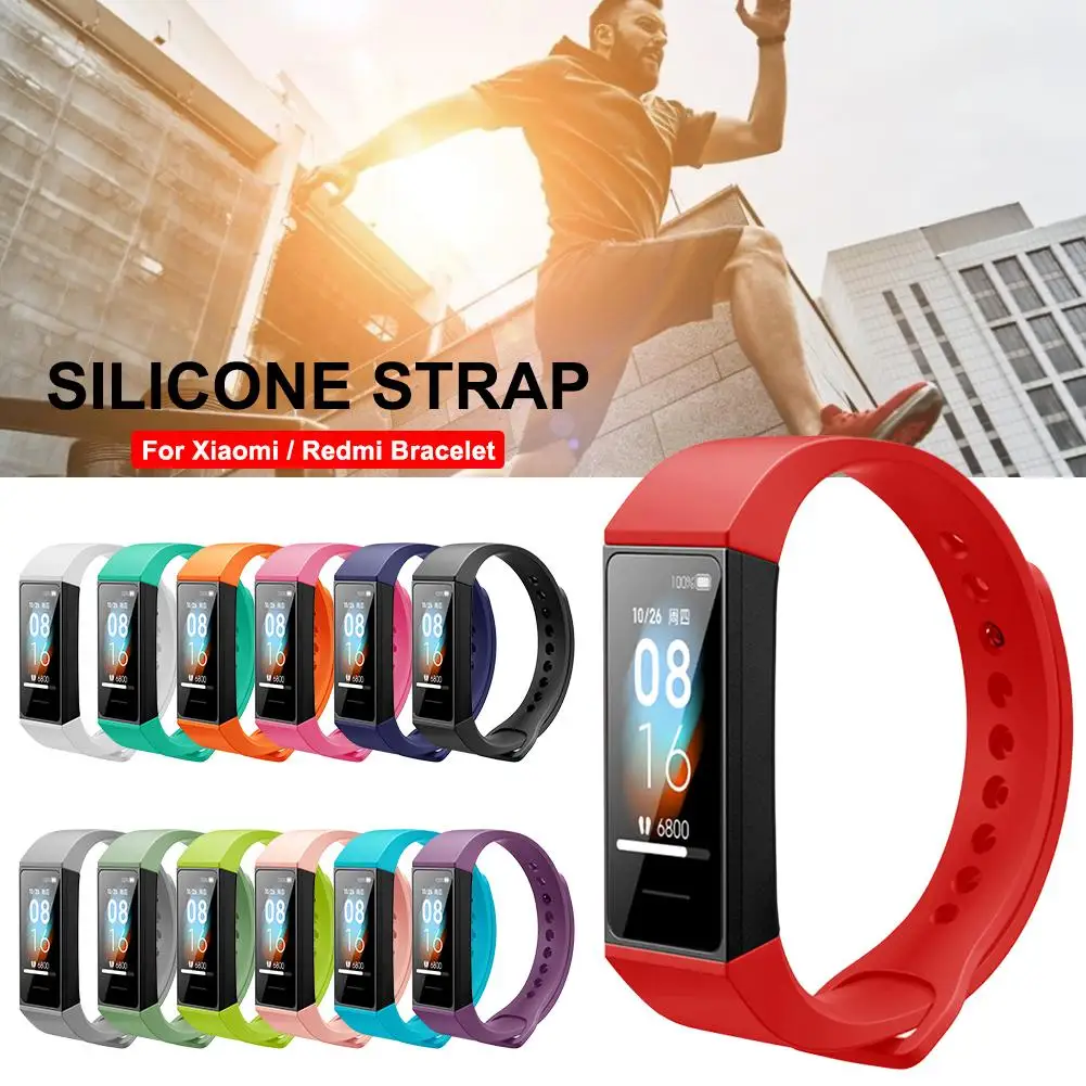 Силиконовый ремешок для умных часов Redmi сменный Xiaomi Band спортивные часы