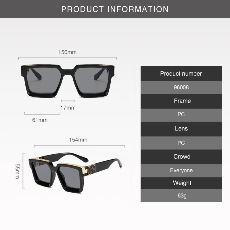 

Square Luxury Sunglasses Men Women Fashion UV400 Glasses Retro Square Steampunk Shades Men Sun Glasses Female Travel Sunglass