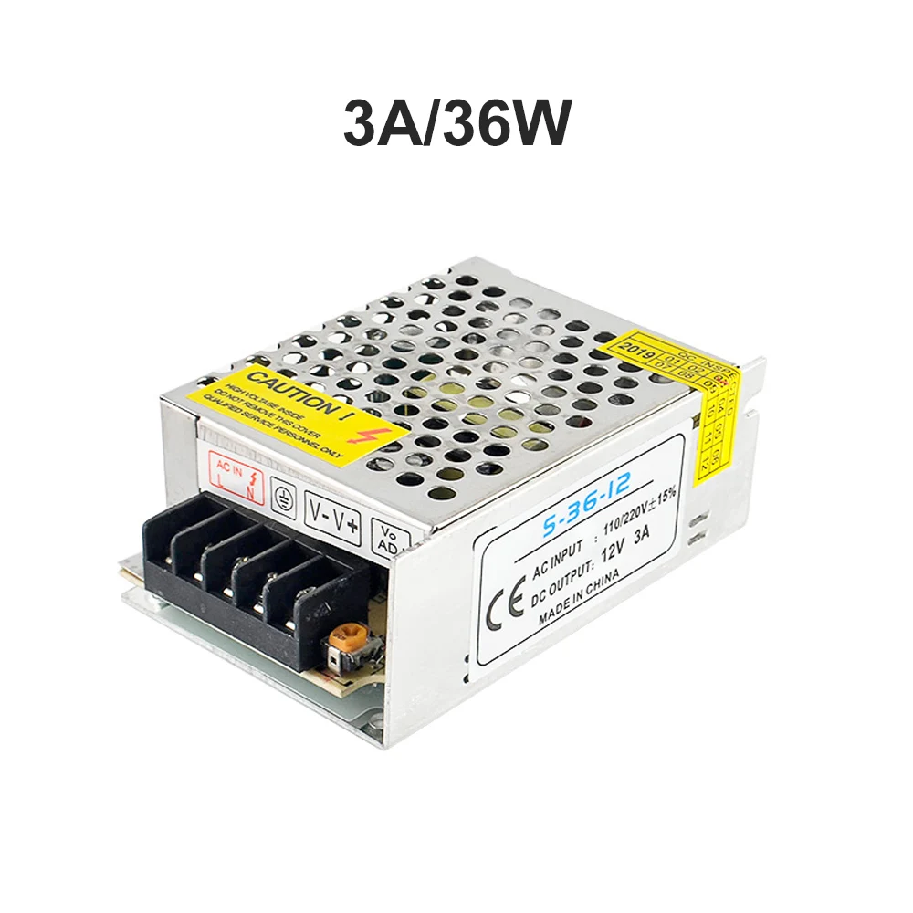 DIDIHOU DC 12V светильник ing трансформаторы импульсный источник питания Модуль Драйвер адаптер светодиодные ленты светильник - Цвет: 12V 3A