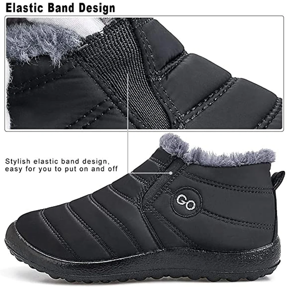 Snow Boots Women Shoes Warm Plush Fur Ankle Boots Winter Female Slip On Flat Casual Shoes Waterproof Ultralight Footwear 4 Snow Boots Women Shoes Warm Plush Fur Ankle Boots Winter Female Slip On Flat Casual Shoes Waterproof Ultralight Footwear 4