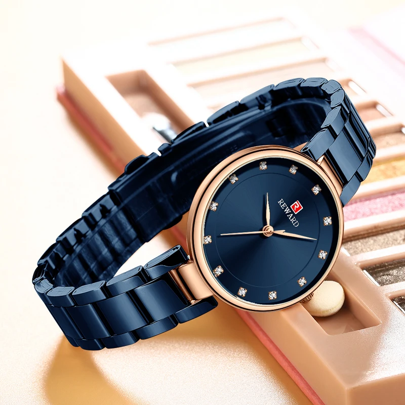 Часы наручные женские из стали роскошные модные красивые с топом подарок для