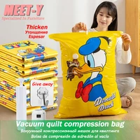 2021new anti mould thicken vacuum storage bags clothes travel more space saver ziplockbag cartoon compression with triple seal
