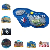 lychee malta scenic fridge magnets creative 3d refrigerator magnetic sticker home decoration travel souvenirs