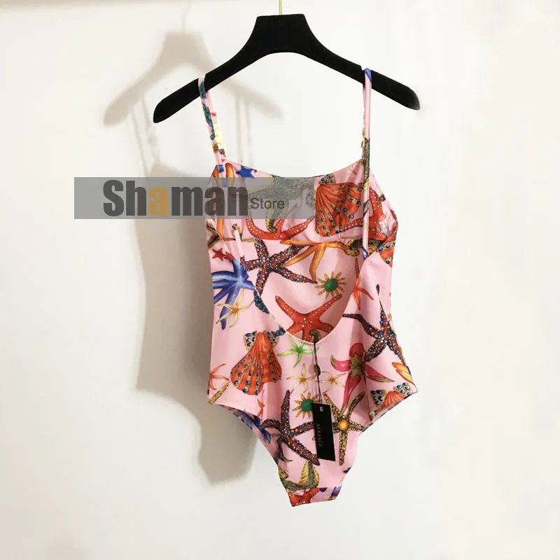 

Luxury Designer Women 2021 New Summer Starfish series high end gold Metal Shoulder Sexy Backless Spaghetti Straps sexy bodysuits
