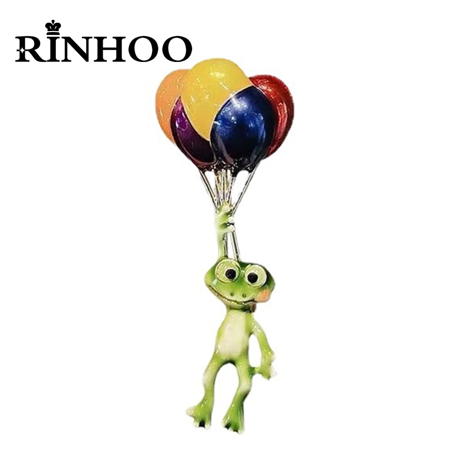 

Rinhoo Cartoon Funny Balloon Frog Brooches Pins Women Colorful Balloons Froggy Cute Animal Badge Jewelry Backpack Clothes Pins