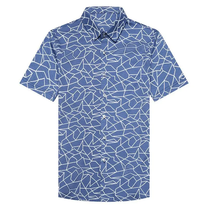 

The new men's short sleeve shirt young men's leisure printed 2019 summer half sleeve men shirts