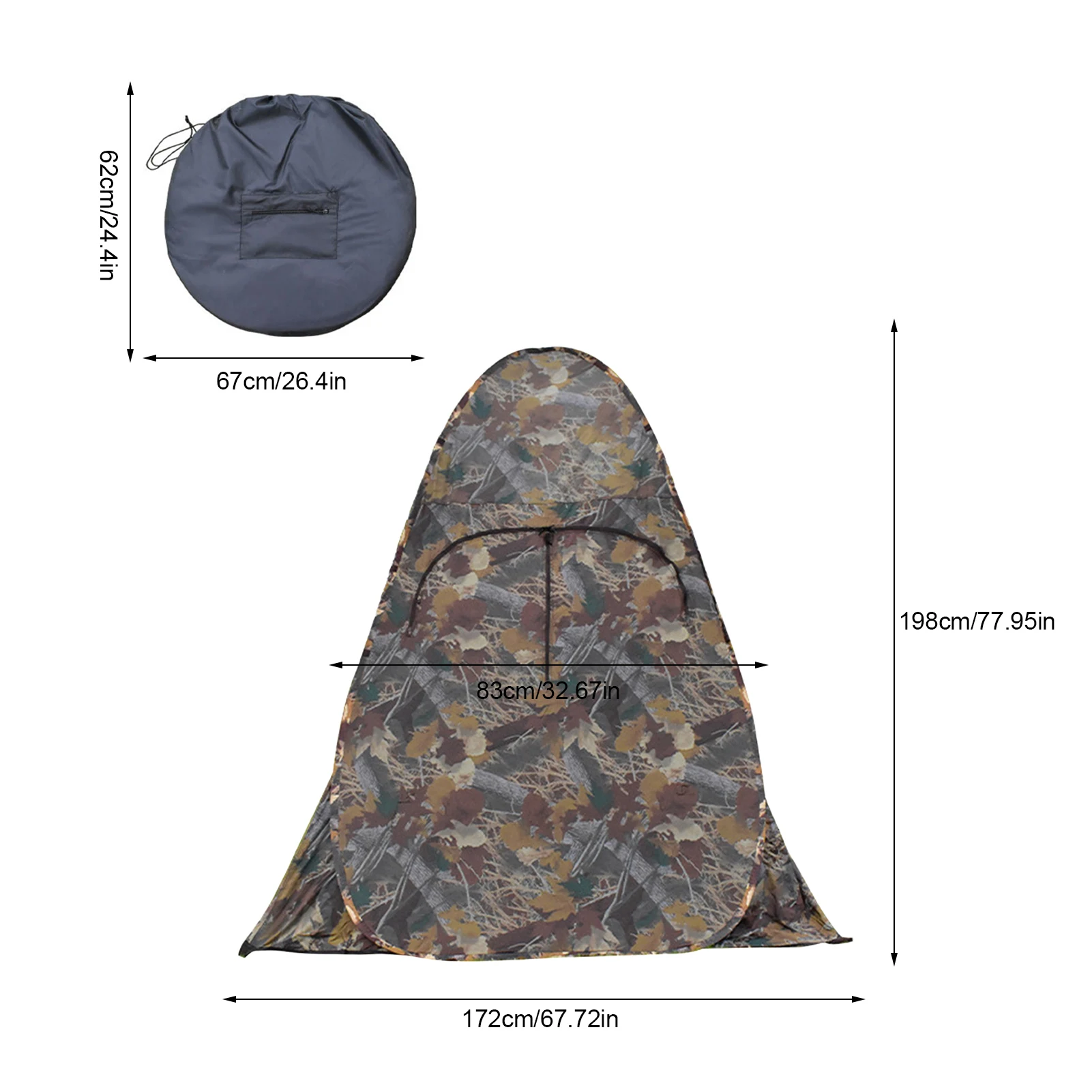 

Privacy Tent Outdoor Shower Changing Tent Toilet Portable Lightweight Sturdy Easy Install Camping Fishing Shelter
