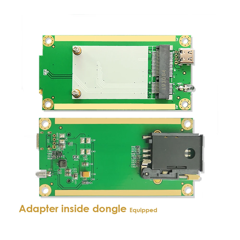 Адаптер 4G LTE оснащенный стандартным мини-модемом PCIe Industrial Mini к USB(Type-C) со слотом