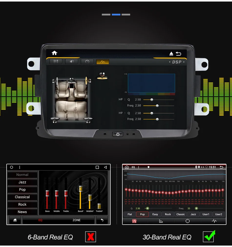 Автомобильный мультимедийный Android-радио для Dacia Sandero Duster Renault Captur Lada Xray 2 Logan Automotivo Audio DSP 4G+64 Навигация GPS включена.
