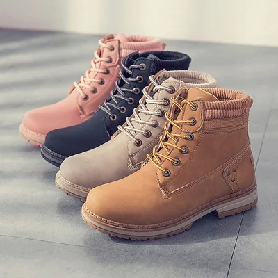 

Winter Warm Snow Boots Women Casual Martin Boots Increase Ladies Boots Lace Up Leather Boots Women