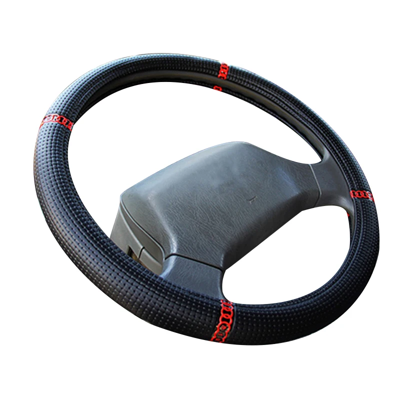 Новинка черная кожаная оплетка рулевого колеса Автомобильное устройство защиты