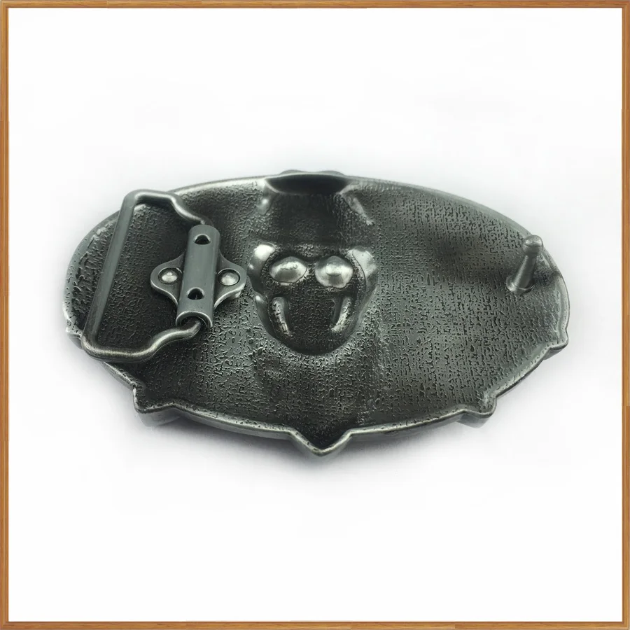 BuckleClub heavy retro BLUE enameled skull jeans gift belt buckle FP-02671 PEWTER FINISH for men 4cm width loop drop shipping | Дом и сад