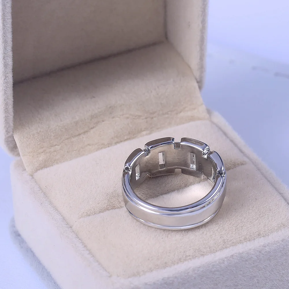 Модное мужское кольцо серебряные обручальные кольца для женщин обручальное с