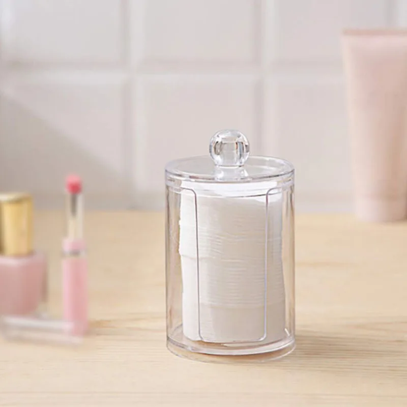 Многофункциональный Круглый контейнер коробка для хранения ватных тампонов