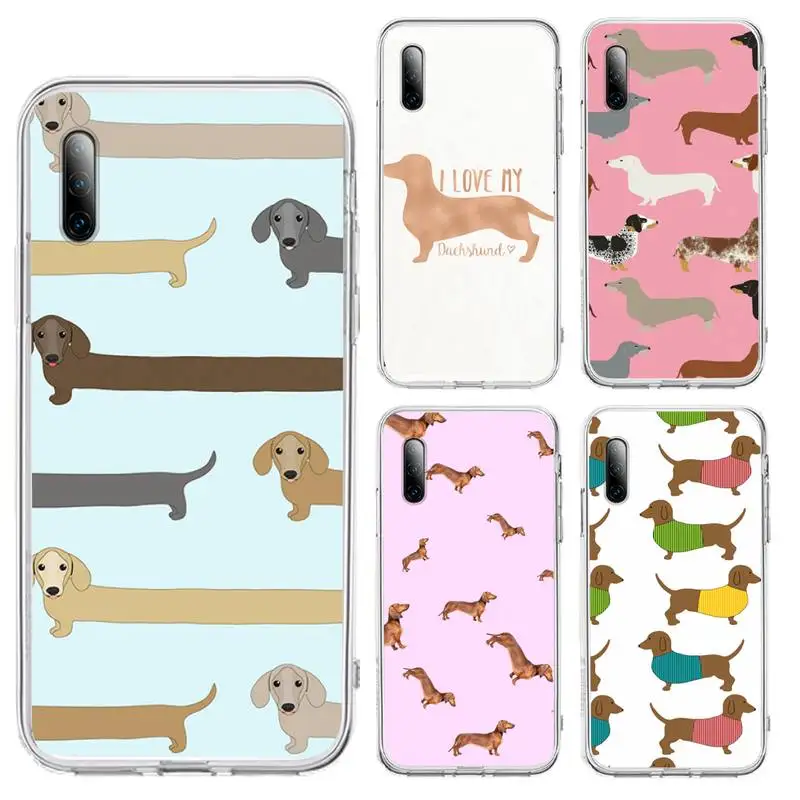 

Dachshund Silhouette Dog animal Phone Case For Samsung S8 S9 S10 S20 Note20 A71 A21s Plus S20Fe lite Nax Fundas Cover