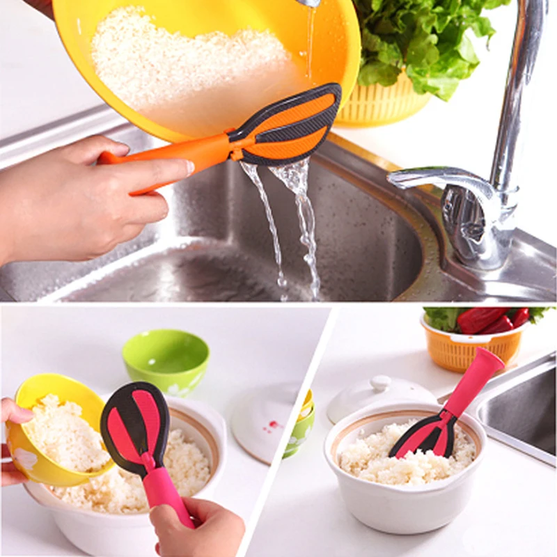 

KitchenAce 1pc Food Grade PP Rice Paddle Scoop Non-stick Rice Spoon Egg Mixer Beater Meal Spoon Kitchen Rice Scoop Gadgets&Tools
